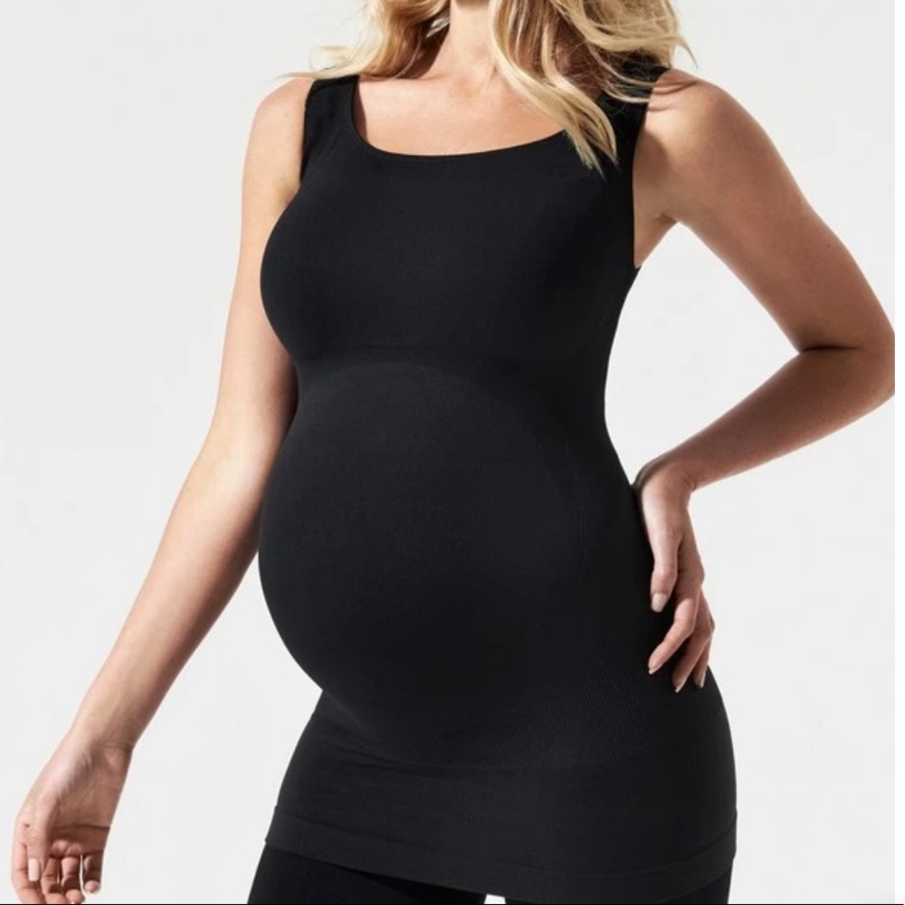 Blanqi Black Everyday Maternity Belly Support Tank